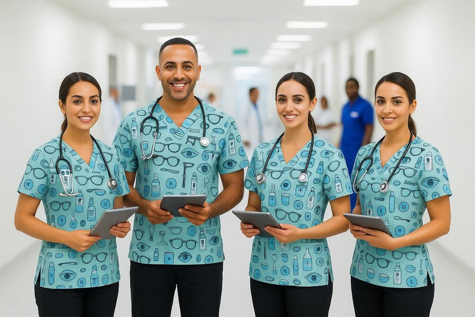 Optic Medical Scrub Top
