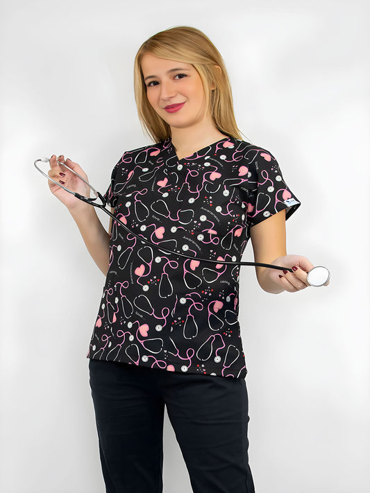 New Stethoscopes, Big Smiles – Pediatric Medical Top …. توب  برسومات السماعة – راحة وأناقة لأطباء الأطفال