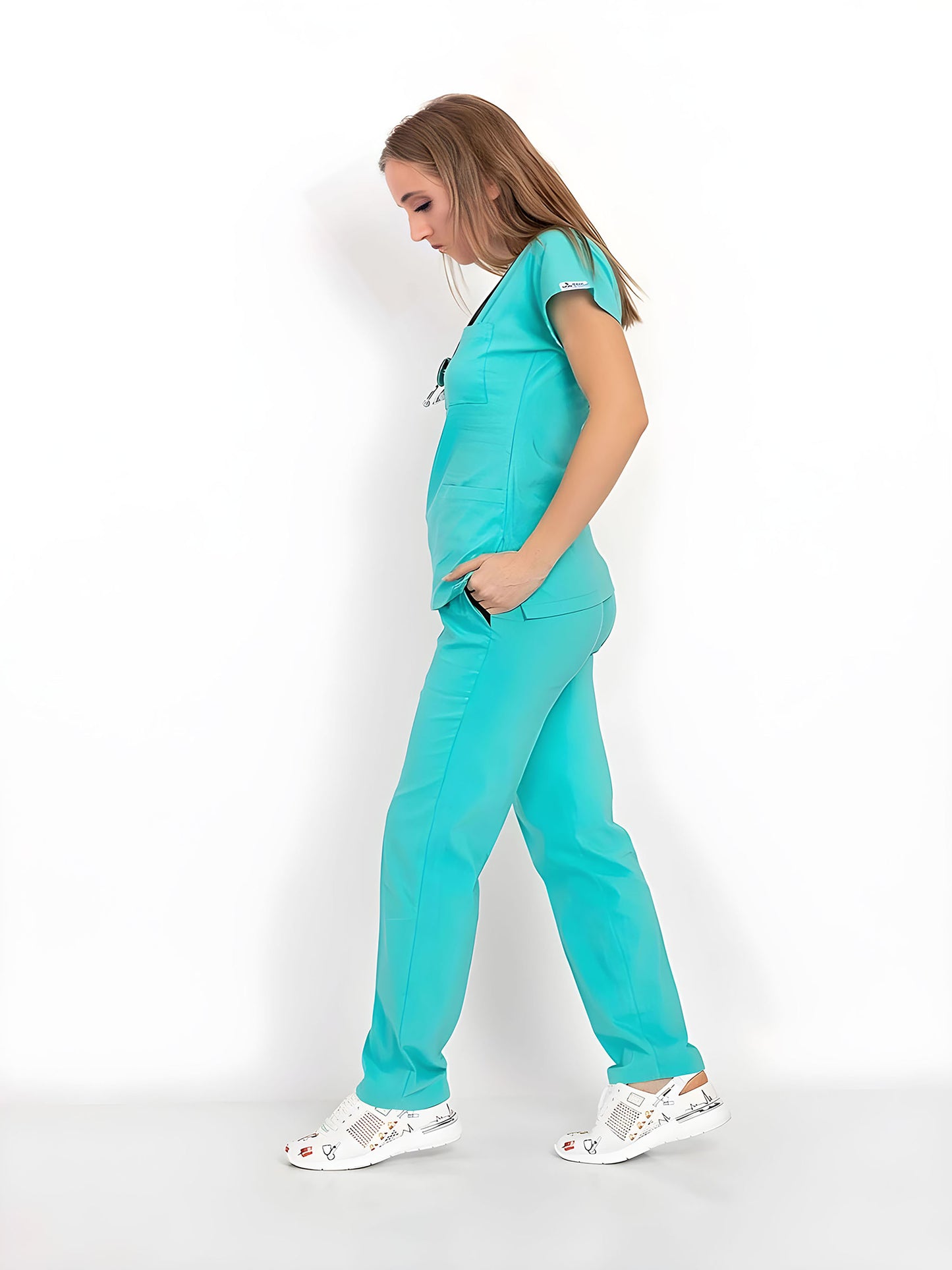 Baby Blue Scrub Set (Top + Pants)