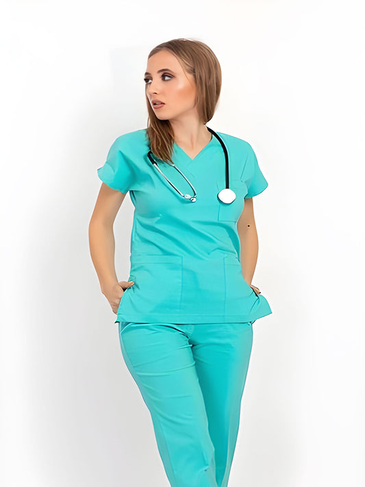 Baby Blue Scrub Set (Top + Pants)