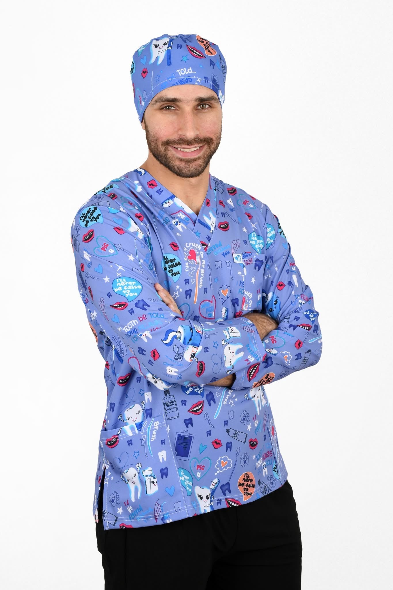 Muava Kids Dental Top – Where Comfort Meets Cute! … تــوب Muava الطبي للأطفال برسومات الأسنان – راحة وأناقة لصغارك!
