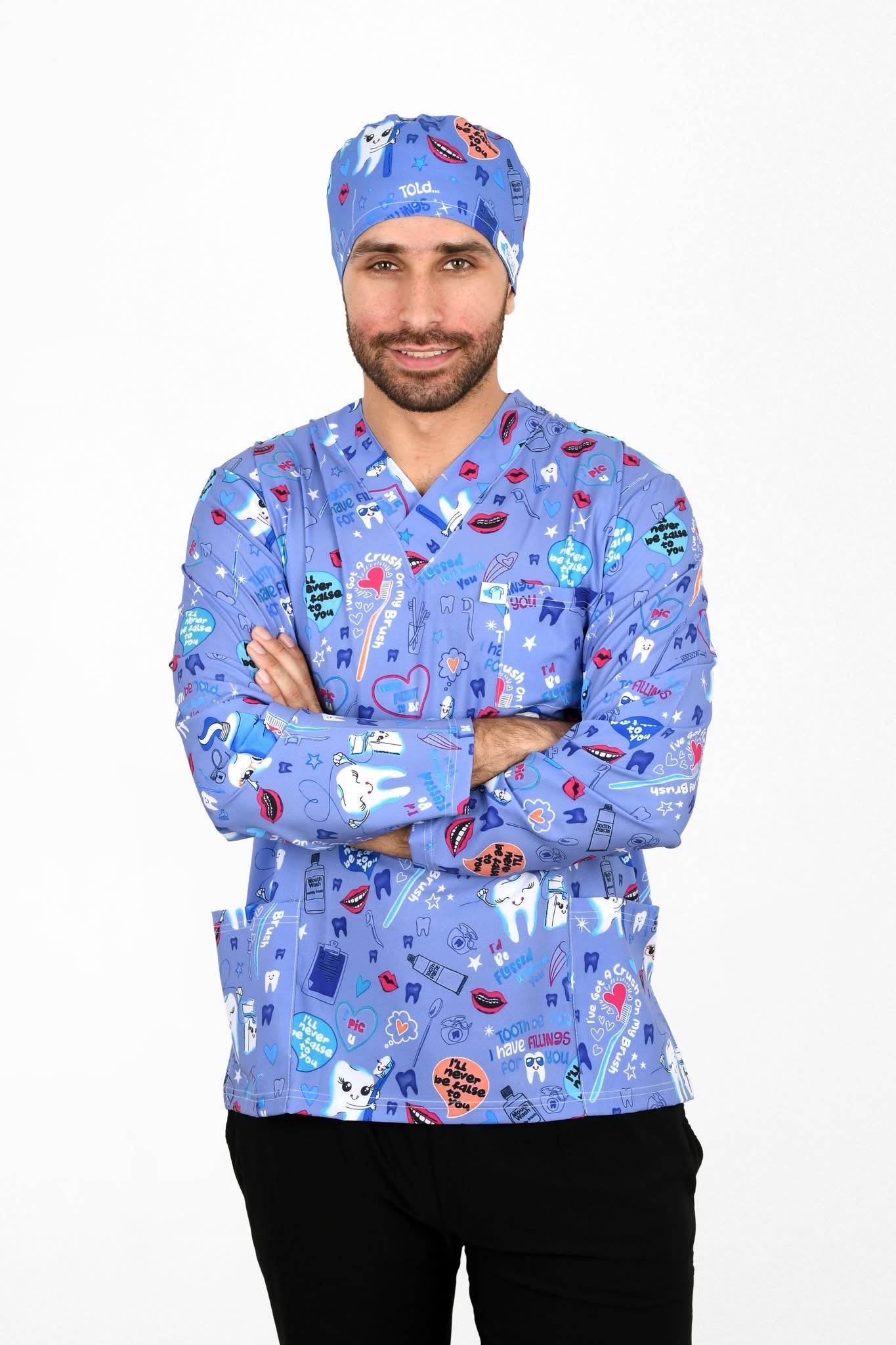 Muava Kids Dental Top – Where Comfort Meets Cute! … تــوب Muava الطبي للأطفال برسومات الأسنان – راحة وأناقة لصغارك!