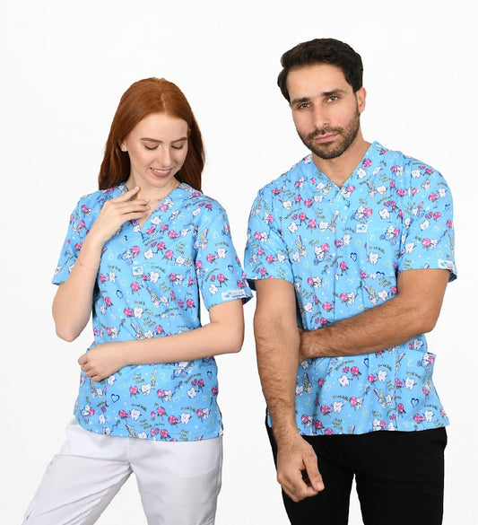Sweet Tooth – Pediatric Dental Scrub That Makes Kids Smile! . “Painted Medical Scrubs”