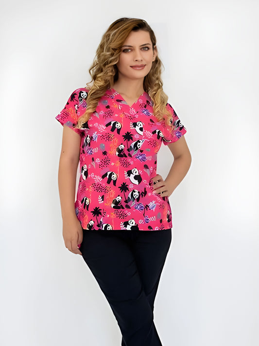 Pediatric Scrub “Panda” – Soft, Stylish, and Fun … السكرب المثالي لأطباء الأطفال – تصميم باندا لطيف ومري